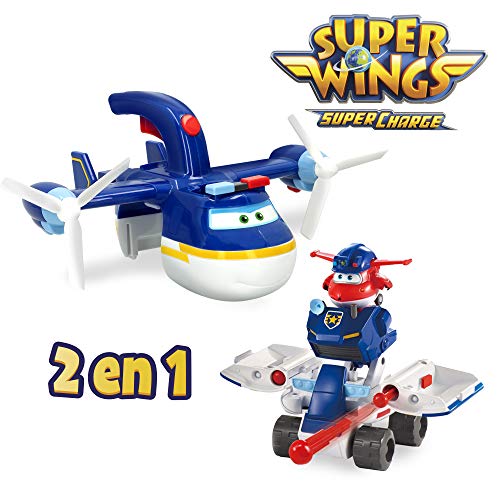 ColorBaby Super Wings - Patrullera Policía 2 en 1 con Figura Jett 43942