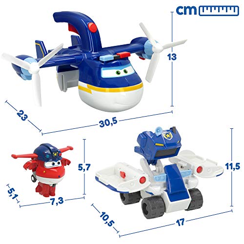 ColorBaby Super Wings - Patrullera Policía 2 en 1 con Figura Jett 43942