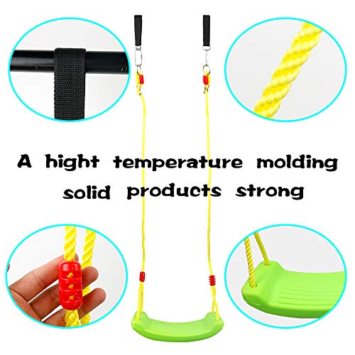 Columpio Infantiles Asiento Columpio Jardin y Interior Casa con Cuerda Ajustable y Ganchos Carga MAX 200Pounds Oscilación para Niños 3 4 5
