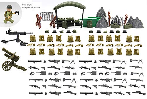 Conjunto de armas militares de los Estados Unidos de América en la guerra mundial Compatible con Lego.