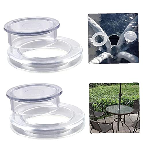 Conjunto De Enchufe De Anillo De Agujero Paraguas Patio Tabla Umbrella Silicona Anillo De Silicona Cubierta para La Tienda De Jardín Translúcida 2pcs