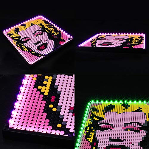 Conjunto De Luces para (Art Andy Warhol'S Marilyn Monroe) Modelo De Construcción De Bloques - Kit De Luz LED Compatible con Lego 31197, NO Incluido En El Modelo