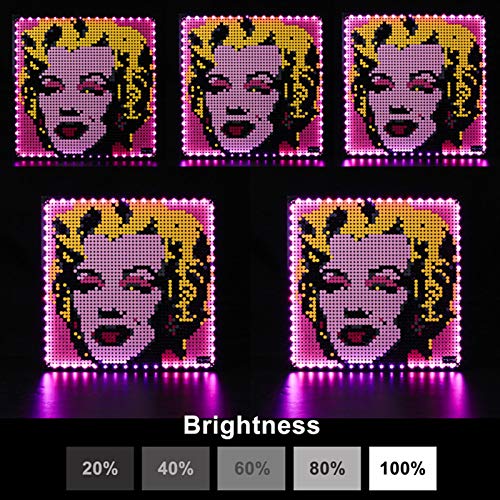 Conjunto De Luces para (Art Andy Warhol'S Marilyn Monroe) Modelo De Construcción De Bloques - Kit De Luz LED Compatible con Lego 31197, NO Incluido En El Modelo