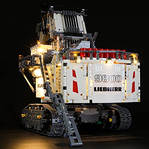 Conjunto De Luces para (Technic Excavadora Liebherr R 9800) Modelo De Construcción De Bloques - Kit De Luz LED Compatible con Lego 42100, NO Incluido En El Modelo