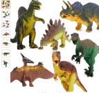 Conjunto de modelo de dinosaurio plástico Tyrannosaurus Stegosaurus Triceratops Utahraptor Simulación Colorida Dinosaurios Juguetes Animales para Niños