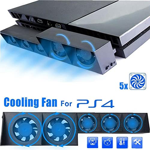 Console Cooler, Fan de enfriamiento PS4 Control de temperatura 5 Ventilador de escape de calor para PlayStation 4 Console, EXPERIENCIA DE JUEGO EXPLICITAD