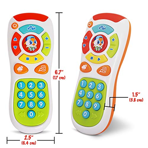 Control Remoto de Bebé – 20 Botones Únicos para Aprender, Reproduce Música para Bebés, Luces Parpadeantes, Actividades de Aprendizaje de Números e Idioma – Para Niños de 6 meses en Adelante