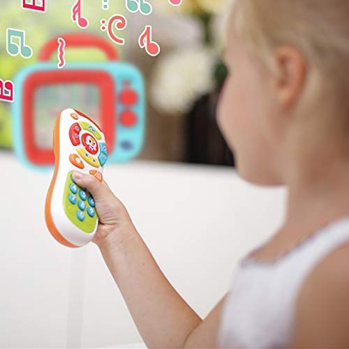 Control Remoto de Bebé – 20 Botones Únicos para Aprender, Reproduce Música para Bebés, Luces Parpadeantes, Actividades de Aprendizaje de Números e Idioma – Para Niños de 6 meses en Adelante