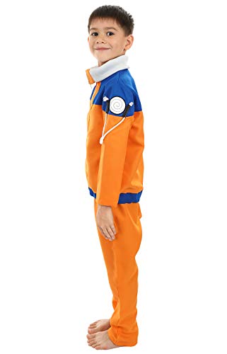 CoolChange Disfraz para niños para los Fans de Naruto | Disfraz Uzumaki de Ninja para niños | Talla: 130