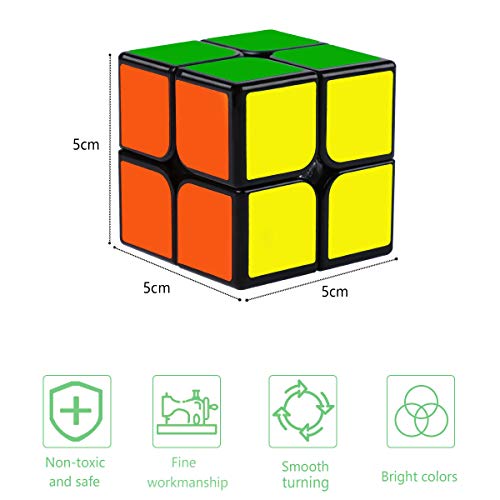 Coolzon Cubo Magico 2x2x2 Speed Puzzle Cube, Magic Cube 2x2 3D Puzzle Jigsaw Juguetes Educativos Regalos para Niños y Adultos