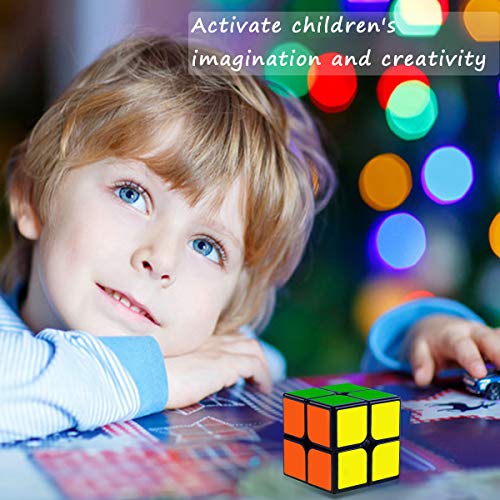 Coolzon Cubo Magico 2x2x2 Speed Puzzle Cube, Magic Cube 2x2 3D Puzzle Jigsaw Juguetes Educativos Regalos para Niños y Adultos