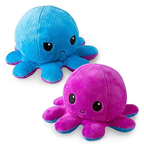 COOTA Peluche Pieuvre Reversible Poupée De Poulpe Flip Double Face Doux Cadeaux de Jouets Créatifs 1 Pack