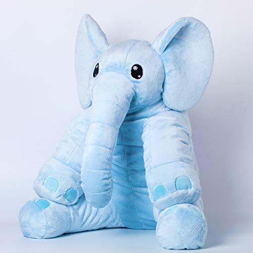 corimori® - Elefant Nio, Peluche XXL Grande de 60 cm para niños pequeños, Mullido y Suave, Calidad de Color Azul.