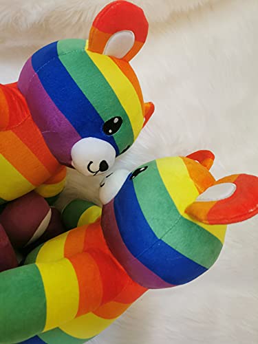 corimori Peluche de Quinn Der LGBTQ Teddy arcoíris, 28 cm, Multicolor