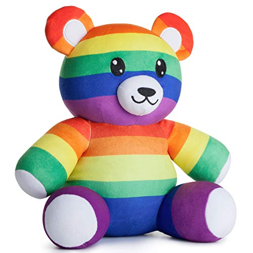 corimori Peluche de Quinn Der LGBTQ Teddy arcoíris, 28 cm, Multicolor