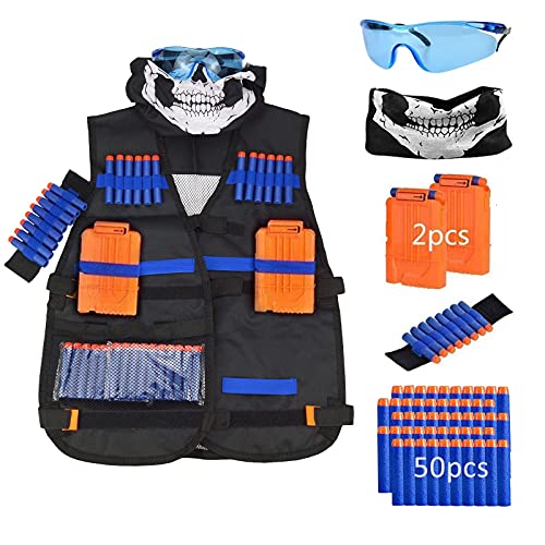 Cozywind Kit de Chaleco Táctico para Niños, Juguetes Tácticos para Nerf N-Strike Elite Series - para Niños Cumpleaños Actividades al Aire Libre