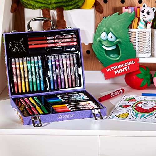 Crayola-04-0015 Silly Scents Mini Art Kit, Caja Artística de Rotuladores y Lápices Perfumados, Multicolor, Juego de 50 Piezas (04-0015)