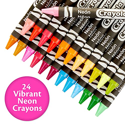 CRAYOLA Crayons 24 CT NEON, Multi, Talla única