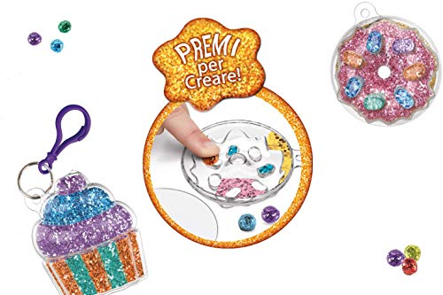 CRAYOLA- Glitter Dots-Llaveros con Charms de Pastelitos (04-1084)