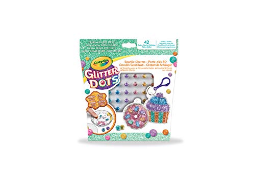 CRAYOLA- Glitter Dots-Llaveros con Charms de Pastelitos (04-1084)