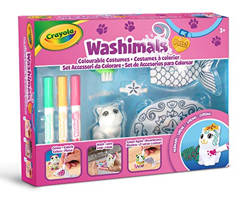 CRAYOLA Washimals Set de Accesorios para Colorear Sirenita, Multicolor, One Size (74-7434)