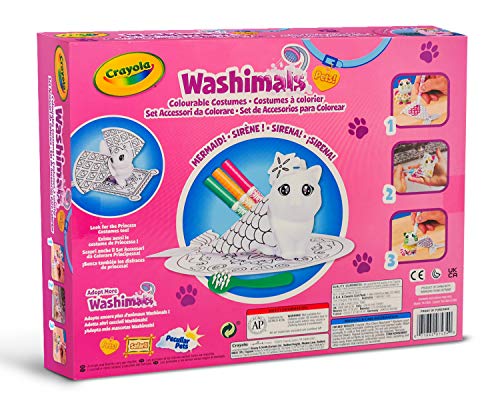 CRAYOLA Washimals Set de Accesorios para Colorear Sirenita, Multicolor, One Size (74-7434)