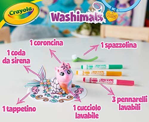 CRAYOLA Washimals Set de Accesorios para Colorear Sirenita, Multicolor, One Size (74-7434)