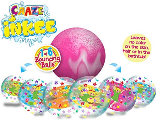 CRAZE- Bomba Infantil de Bibi Blocksberg con Juguete Regalo Pelota de Goma. Sales de Baño Espumosas para Bañera o Piscina de Niños con Olor Sorpresa, Multicolor (22351)