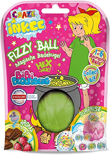 CRAZE- Bomba Infantil de Bibi Blocksberg con Juguete Regalo Pelota de Goma. Sales de Baño Espumosas para Bañera o Piscina de Niños con Olor Sorpresa, Multicolor (22351)