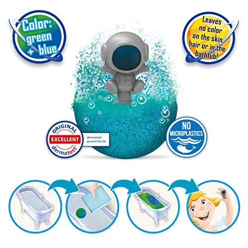 CRAZE- Bomba Infantil del Espacio con Juguete Regalo figurita Ventosa. Sales de Baño Espumosas para Bañera o Piscina de Niños con Olor Sorpresa, Multicolor (23051)