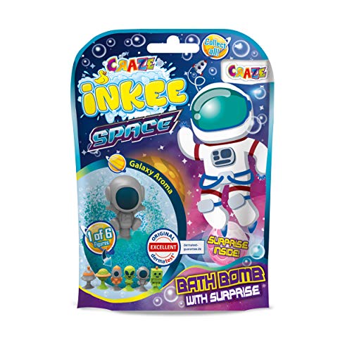 CRAZE- Bomba Infantil del Espacio con Juguete Regalo figurita Ventosa. Sales de Baño Espumosas para Bañera o Piscina de Niños con Olor Sorpresa, Multicolor (23051)