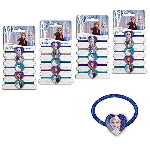 CRAZE Frozen 2 Hair Elastics XL Set Haargummis Mädchenschmuck 20 Haarbänder Haarschmuck für Kinder 29626-Juego de Gomas niña, Cintas para el Pelo, Color Accesorios para el Cabello. (29626)