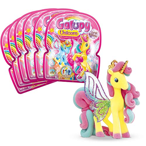 Craze GALUPY Unicorn Encantador Unicornio Juego de 6 Figuras de Ponis para coleccionar, 27752, Diferentes variaciones de Color