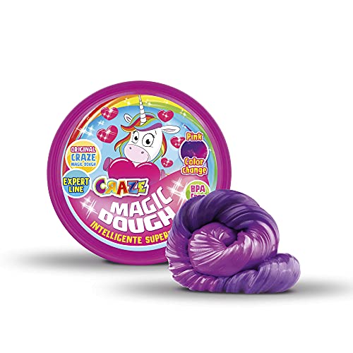 CRAZE-Intelligente Superknete für Kinder Kinderknete Magic Double Expert 35306-Plastilina Inteligente para niños, Lata, Color 70 g Unicorn 35306