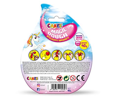 CRAZE Magic Dough Masilla de Arcilla para niños 3 unids Conjunto de elaboración de Masa amasando Masa 3X 40g 17173