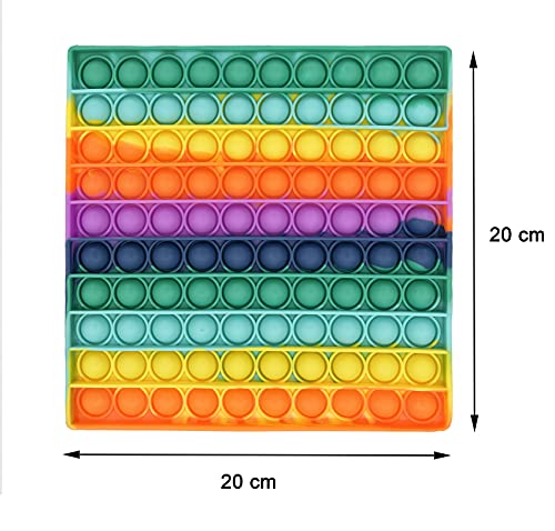 CRAZYCHIC - Pop It Gigante XXL Fidget Toys - Popit Grande Push Bubble Juguetes Niños Barato - Juegos Antiestres Enorme Hijos Adultos - Burbujas Multicolor Arco Iris Regalo Niño Niña - Corazón
