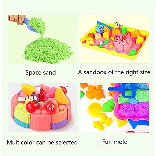 Creative Kids Play Sand Activity Kit Magic Ultra-Light Clay Toy DIY Sensory Sand Set Boys & Girls Gift 3+,Rosado,C