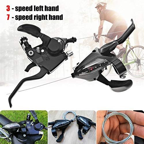 CRFYJ Bicicleta Derailleur3 * 7speed Shift Olvave y Palanca de Freno Dip 21 Speed ​​MTB Mountain Bike Shifter ST EF500 EF51 (Color : Black)