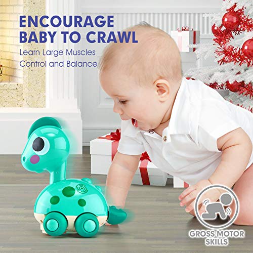 CubicFun Juguetes para Bebés Dinosaurios Juguetes Bebe 6 Meses Touch & Go Juguetes Musicales para Bebes 1 año, Juegos Educativos Regalos para Niños Niñas Pequeños de 1 2 3 años