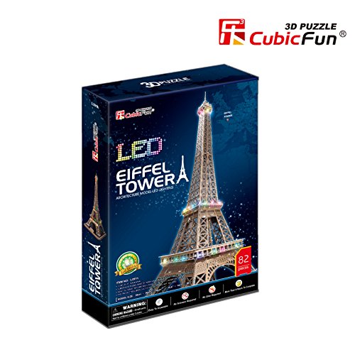 CubicFun- Puzzle 3D LED Torre Eiffel (CPA Toy Group Trading S.L. 5523214)