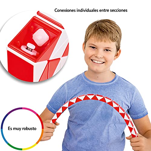 CUBIDI Serpiente mágica con Bloques, Juegos de Rompecabezas, cumpleaños, pequeños obsequios para Unisex Adultos Rojo 48