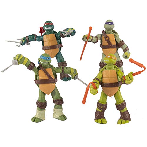 CWBBN Tortugas Ninja Set,Teenage Mutant Ninja Turtles Figura, Acción Modelo de Personaje Colección de Cumpleaños para Niños,12cm