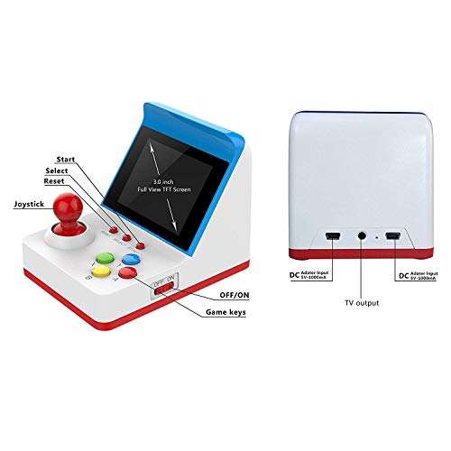 CXYP Mini Recreativa Arcade, 3 Pulgadas 360 Juegos Consola de Juegos Portátil Retro Mini Arcade de Juegos portátil Retro Consola para Regalo de niños