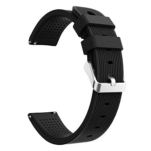 CYLIXIAN Correas de Relojes, Deporte Suave Silicona Reloj Banda Wirstband Accesorios para Huami Amazfit Bip Watch (Negro)