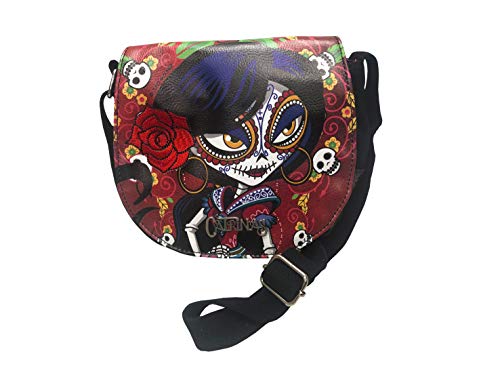 CYP BRANDS-BD-20-CT Bolso Bandolera CATRINAS-Rosabella, Multicolor, t.única (BD-20-CT)