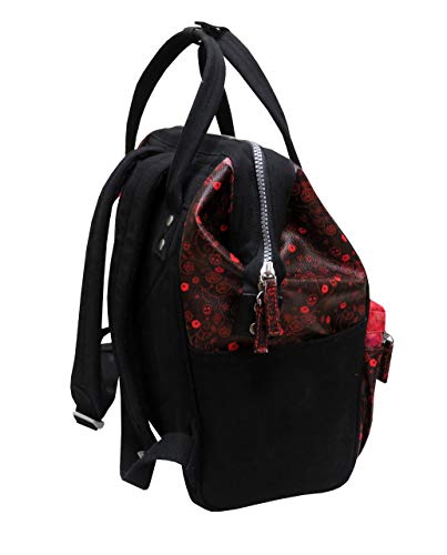 CYP BRANDS- Mochila Boca Ancha CATRINAS - Rosabella, Multicolor (MC-20-CT)