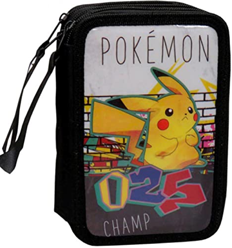 CYP BRANDS- Plumier 3 Pisos con Material Escolar Pokémon Estuches, Multicolor (EP-333-PK)