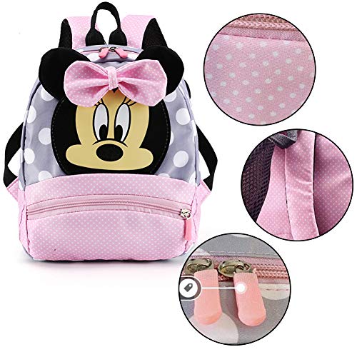 CYSJ Mochilas Escolares, Mochila 3D Minnie Mickey Mouse, Mochila Escolar para Niños, Mochila de Gran Capacidad,Mochila de Viaje para Deportes al Aire Libre, Regalo de Cumpleaños para Niños