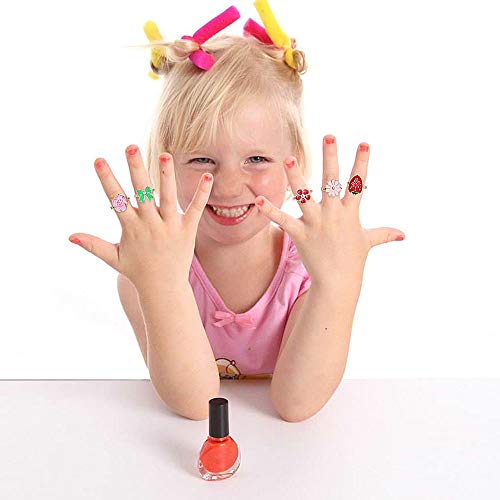 Czemo 36pcs Anillos para Niñas Pequeñas, Anillos Niña Juguete, Anillos Ajustables de Las Muchachascon Caja para Niños Cumpleaños Fiesta Regalo