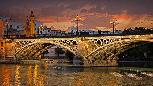 CZYSKY Puente Isabel II, Sevilla, Rompecabezas De 1500 Piezas Puzzle Juguete De Madera (87 * 57 Cm)